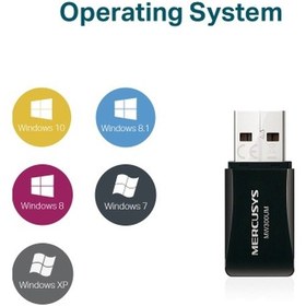 Resim Tp-Link Mercusys Mw300Um 300Mbps Kablosuz USB Adaptör 
