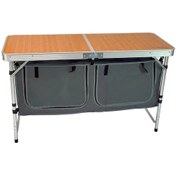 Resim Madfox Nova Katlanır Kamp Masası Ahşap Kahverengi 