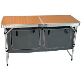 Resim Madfox Nova Katlanır Kamp Masası Ahşap Kahverengi 