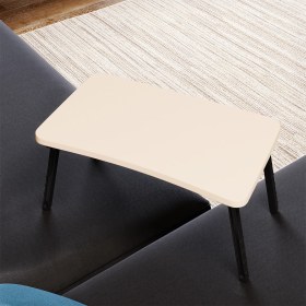 Resim İntergo Renkli Laptop Sehpası Katlanabilir Yatak Koltuk Üstü Kahvaltı Bilgisayar Sehpası Krem 