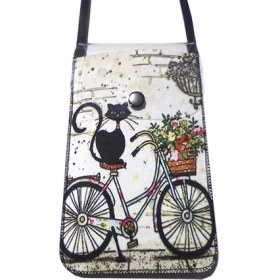 Resim Cemmys Kadın Çapraz Desenli Omuz Askılı Telefon Çantası Kılıfı 