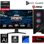 Resim Go Gamer S777D Intel Core I7 12700KF / 64GB 5600MHZ Ddr5 / 1tb Nvme SSD 6000-4000MB-SN Gen4 / Rx 9070 16GB / 240MM Sıvı Soğutma / Msı 27" 200Hz / Windows 11 Pro Masaüstü Bilgisayar 