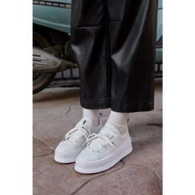 Resim Nilufarr Diya Beyaz Hakiki Deri Kadın Sneaker 