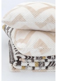 Resim Merinos Relax 3 Parça Battaniye Seti Vigo Bej - 