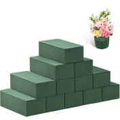 Resim 12 Yüksek Yoğunluklu Yeşil Köpük Çiçek Tuğlaları, 11 * 7.5 * 4 cm / 4.33 * 2.95 * 1.57 inç Dikdörtgen Yeşil Çiçekli Köpük Blokları, Çiçekçiler ve Düzenlemeler için İdeal, Doğum Günleri, Düğünler ve Partiler için Buketler ve Çiçek Süslemeleri için Mükemmel 