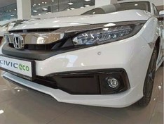 Resim Honda Civic Fc5 2019-2021 Ön Sis Kaşı Kaplaması Piano Black (makyajlı Kasa) 