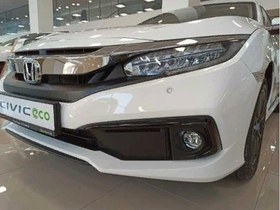 Resim Honda Civic Fc5 2019-2021 Ön Sis Kaşı Kaplaması Piano Black (makyajlı Kasa) 