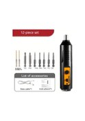 Resim Boatshop1 12 Adet Kablosuz Elektrikli Tornavida Seti 3 6v Şarjlı Matkap Usb Şarj Lityum Pil Ev Onarımı Aksesuarlar Dahil 