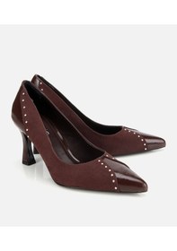 Resim Hotiç Kadın Süet Kahverengi Taşlı İnce Topuklu Stiletto 01ayh314810a480 01ayh314810a480 Kahverengi 