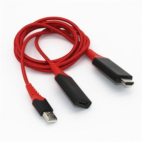 Resim 1080P Hdmi 2 In1 Cast Telefondan Tv Wireless Dönüştürücü Adaptör (313656422)-Siyah,Kırmızı 