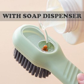 Resim Sabun Dağıtıcılı Çok Amaçlı Temizlik Fırçası - Ayakkabılar, Çamaşır ve Banyo Temizliği İçin İdeal 