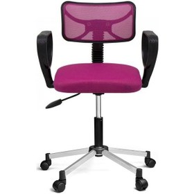 Resim Türksit Buse Koltuk Metalik Gri Boyalı Ayak Pembe 