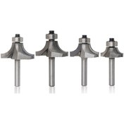 Resim Sones 4 Adet/takım Yuvarlak Köşe Ağaç İşleme Kesici Kesme Makinesi Alaşımlı Kesici Kafa 