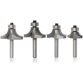 Resim Sones 4 Adet/takım Yuvarlak Köşe Ağaç İşleme Kesici Kesme Makinesi Alaşımlı Kesici Kafa 