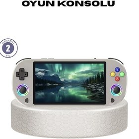 Resim Taşınabilir Retro Oyun Konsolu 5 İnç Ips Ekranlı, 3000 Mah Şarjlı, Hd Destekli 