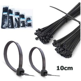 Resim Siyah Cırt Plastik Kelepçe 10 cm Kablo Bağı - 2.5*100mm 100 adet 