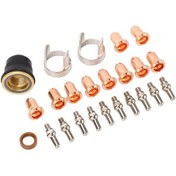 Resim Aubyhe Yeswelder Cut 55ds Pro Ve Cut 65ds Plazma Kesici İçin Ipt40 Elektrot Nozul Braket Kapağı Tamir Seti 24 Parça 