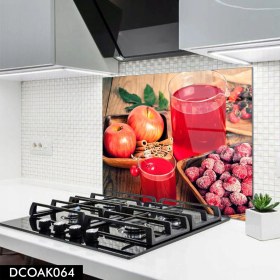 Resim Olinpa Cam Ocak Arkası Koruyucu | Bitki Çayı Desenli 