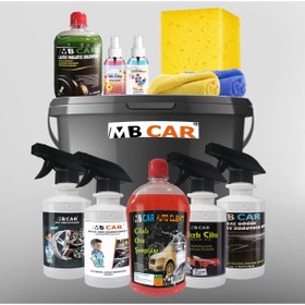 Resim MB CAR Hızlı Cila Torpido Lastik Parlatıcı Oto Şampuanı Leke Çıkarıcı Jant Temizleyici Oto Bakım Seti 