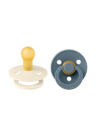 Resim Bibs Colour 2'li Kauçuk Emzik I Ivory & Petrol I 0-6 Ay 