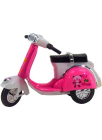 Resim Mixoyuncak Oyuncak Scooter Motosiklet Metal Çek Bırak Pembe 12 cm 
