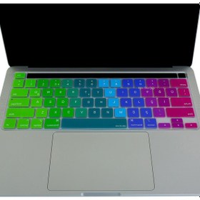 Resim Macbook Pro Klavye Koruyucu 13inç M1-m2 Us To Tr Dazzle A2338 A2289 A2251 A2141 İle Uyumlu Pembe Yeşil 