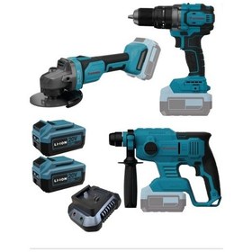 Resim Catpower 4235 Akülü Vidalama + Kırıcı Delici + Taşlama Kömürsüz Motor 20 V 2 Adet 4.0 Ah Akü 