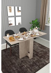 Resim Asra Trend Ultra İnce Katlanır Mutfak Yemek Masası KM32 %100 MDF Çok Renkli 
