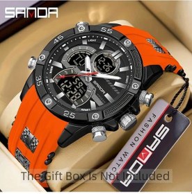 Resim Oldfriend Sanda Erkek Digital Saati Kırmızı 50m Suya Dayanıklı Alarm Kronometre Spor Saati Diğer 