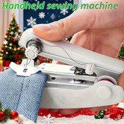 Resim El tipi taşınabilir mini dikiş makineleri, el işi ve dikiş malzemeleri, dikiş ve dokuma araçları, dikiş makineleri, el tipi manuel basit dikiş makineleri, ev tipi taşınabilir terzilik araçları, küçük terzilik ekipmanları, elektrik gerektirmez, iplik geçirme araçları ile donatılmış - Noel alışverişi 
