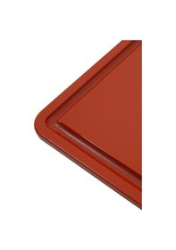 Resim 3'lü Türkay 32.5x26.5x2 Cm Saplı-oluklu Polietilen Kesme Tahtası Kesim Levhası Kırmızı 1244 