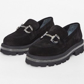 Resim Valmenti Kadın Siyah Süet Deri Loafer Ayakkabı 33 77501 Bn Ayk Sk23/24 Siyah 