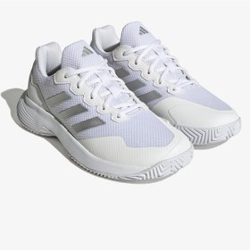 Resim Adidas Gamecourt 2.0 Kadın Beyaz Tenis Ayakkabısı Hq8476 Beyaz 