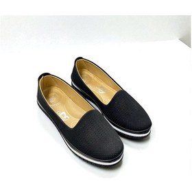 Resim Kadın İçi Yumuşak Ortopedik Taban Rahat Babet Günlük Kadın Ayakkabı Siyah 