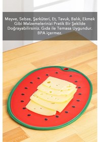Resim Meyve,sebze, Kesme Doğrama Tahtası,meyve Şekilli Kesme Tahtası ,esnek Kesim Tahtası-karpuz Motifli 