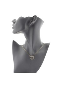 Resim Siyah Pırlanta Kalbimin Yıldızı Kolye Rose Gold 