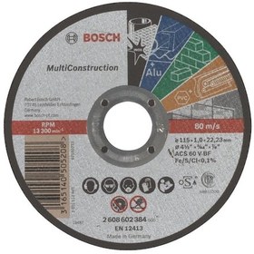 Resim Bosch Rapido MultiConstruction 115x1.0 mm Düz Kesme Diski 