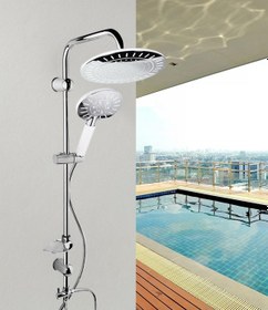 Resim Vilas Europe Robot Duş Sistemi Yağmurlama Tepe Duş Seti Krom 