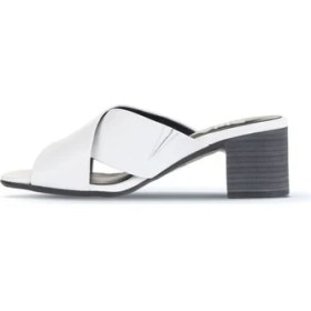 Resim Bueno Shoes Beyaz Deri Kadın Topuklu Terlik 01WA2809 01WA2809 