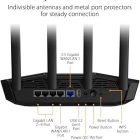 Resim ASUS TUF-BE3600 BE3600 WiFi7 Dual-Band Gaming Extendable Router 