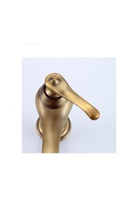 Resim İsaoğlu Yapı Antik Gold Banyo Bataryası Antik Gold Eskitme Lavabo Musluğu Vintage Armatür Gold 
