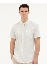 Resim Pierre Cardin Erkek Taş Gömlek Kısa Kollu 50284924-vr049 Taş 