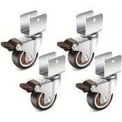 Resim Dashanshop 2 Inç 4'lü Set Döner Frenli Tekerlekler 360 Derece Dönen Mobilya Tekerlekleri 