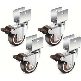 Resim Dashanshop 2 Inç 4'lü Set Döner Frenli Tekerlekler 360 Derece Dönen Mobilya Tekerlekleri 