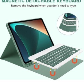 Resim Apple Uyumlu iPad Air 13 Inç M2 Çip 2024 Bluetooth Özellikli Standlı Kalem Bölmeli Klavyeli Kılıf 