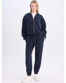 Resim Defacto Coool Beli Paçası Lastikli Basic Düz Jogger Eşofman Altı E1478AX24WNNV241 Lacivert 