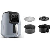 Resim Karaca Air Pro Cook 3 In 1 Xl Ev Yemeği, Közleme, Airfryer Blue Gray 4 Kişilik 