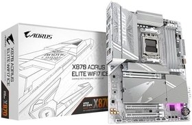 Resim GIGABYTE ANAKART AMD AM5 ATX X870 AORUS ELITE WIFI7 ICE 