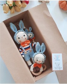 Resim Amigurumi Tavşan Set 3 Parça 