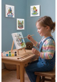 Resim Dünyanın En Tatlı Annesine Temalı Eğitici Boyama Tuvali Şövaleli Boya Seti 20x20 Cm 